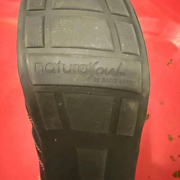 Natural soul men’s black leather diabeticgjer diabetic shoes size 8 - Picture 3 of 4